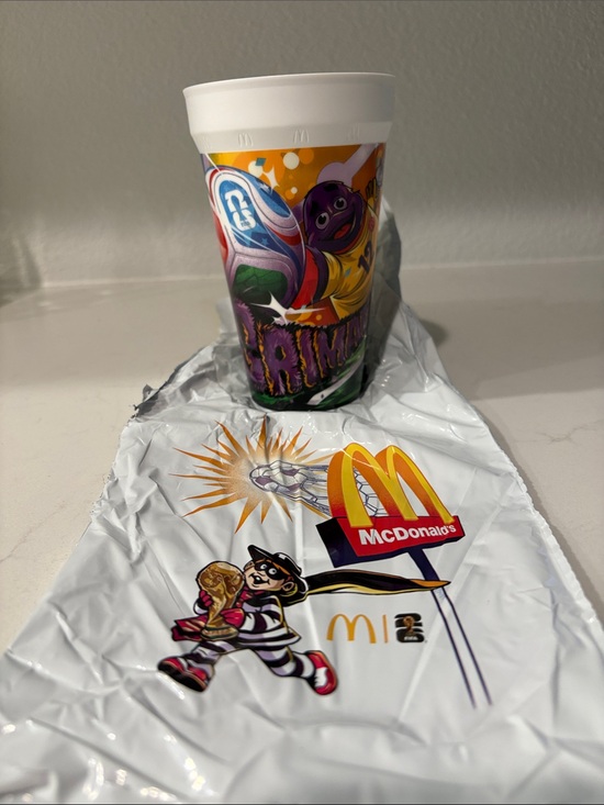 McDonald's Other - McDonald's Purple Character Party Cup with Yellow and Orange Accents